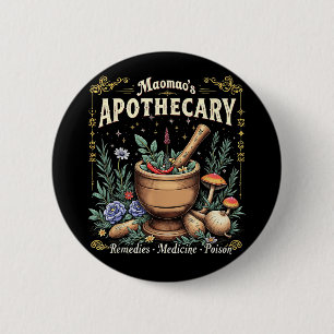 Chapa Redonda De 5 Cm Maomaos Apothecasy Herbal Potion Art