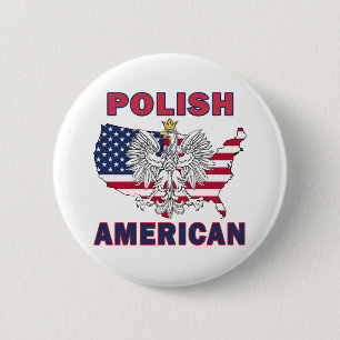 Chapa Redonda De 5 Cm Mapa americano de Polonia