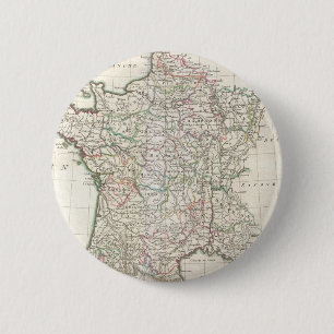 Chapa Redonda De 5 Cm Mapa Antiguo de Francia (1771)