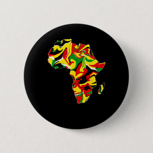 Chapa Redonda De 5 Cm Mapa de África Verde Amarillo Rojo Orgulloso Orgul