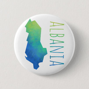 Chapa Redonda De 5 Cm Mapa de Albania