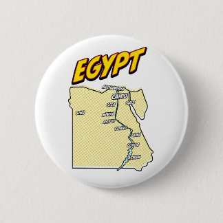 Chapa Redonda De 5 Cm Mapa de arte pop ilustrado de Egipto