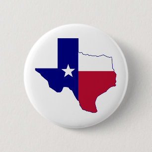 Chapa Redonda De 5 Cm Mapa de bandera de Texas