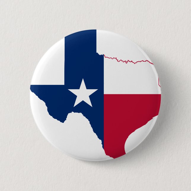 Chapa Redonda De 5 Cm Mapa de bandera de Texas (Anverso)