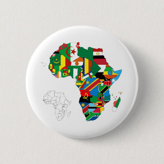 Chapa Redonda De 5 Cm Mapa de banderas del continente africano