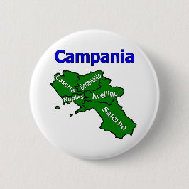 Chapa Redonda De 5 Cm Mapa de Campania con Provincias
