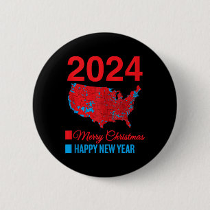 Chapa Redonda De 5 Cm Mapa de elecciones preciso Feliz Año Nuevo Feliz N