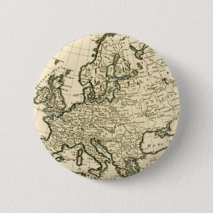 Chapa Redonda De 5 Cm Mapa de Europa de Guillaume Raynal