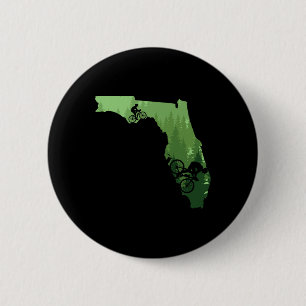 Chapa Redonda De 5 Cm Mapa de Florida Ciclista de Montaña Bicicleta de M