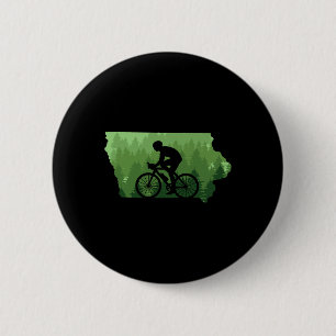 Chapa Redonda De 5 Cm Mapa de Iowa Ciclista de montaña Bicicleta de mont