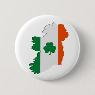 Chapa Redonda De 5 Cm Mapa de Irlanda