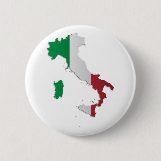 Chapa Redonda De 5 Cm Mapa de la bandera de Italia