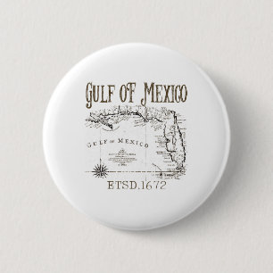 Chapa Redonda De 5 Cm Mapa De La Bandera Del Golfo De México De Estados 