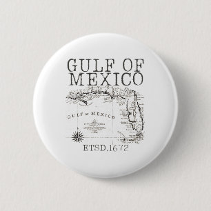 Chapa Redonda De 5 Cm Mapa De La Bandera Del Golfo De México De Estados 