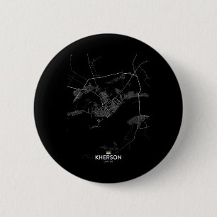 Chapa Redonda De 5 Cm Mapa de la ciudad de Kherson Ucrania Recuerdo de v