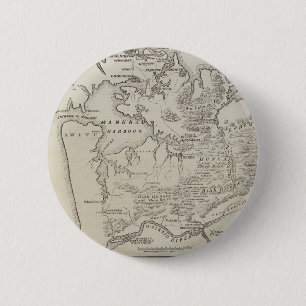 Chapa Redonda De 5 Cm Mapa de la tierra entre Auckland y el río de