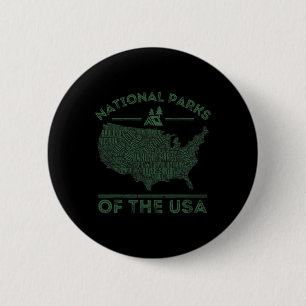 Chapa Redonda De 5 Cm Mapa de Parques Nacionales Senderismo Viajes Campi