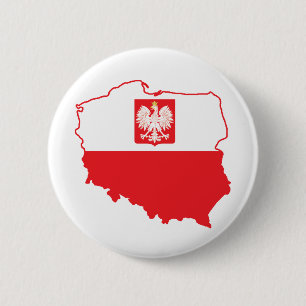 Chapa Redonda De 5 Cm Mapa De Polonia En Colores Polacos