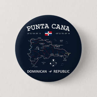 Chapa Redonda De 5 Cm Mapa de Punta Cana