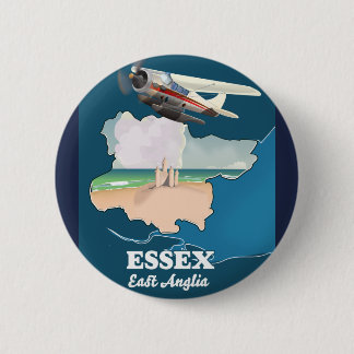 Chapa Redonda De 5 Cm Mapa del condado de Essex