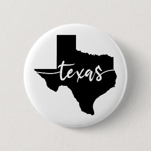 Chapa Redonda De 5 Cm Mapa del estado de Texas USA