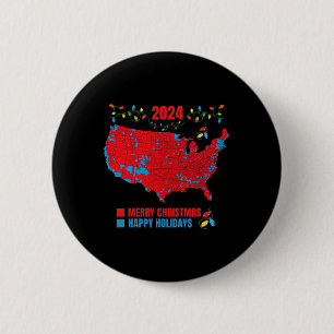 Chapa Redonda De 5 Cm Mapa electoral 2024 Feliz Navidad Deslizamiento de