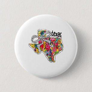 Chapa Redonda De 5 Cm Mapa Estatal De Girly Texas Coquette Floral Bow 4