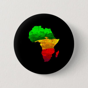 Chapa Redonda De 5 Cm Mapa orgulloso de África verde amarillo rojo orgul