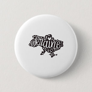 Chapa Redonda De 5 Cm Mapa Ucrania - Emblema nacional ucraniano