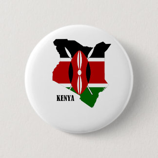 Chapa Redonda De 5 Cm Mapa y bandera del Kenyan