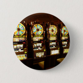 Chapa Redonda De 5 Cm Máquina de juegos de azar Un Bandido Armado Dinero