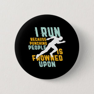Chapa Redonda De 5 Cm Maratón divertida corriendo ejercicio de entrenami