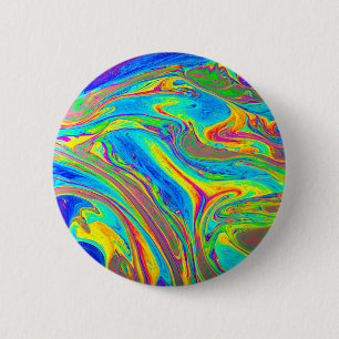 Chapa Redonda De 5 Cm Marble Arcoiris reluciente y hermoso
