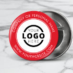 Chapa Redonda De 5 Cm Marca comercial con logotipo de empresa personaliz<br><div class="desc">Crea tu propio pin de botón de pinback de personalizado con el logotipo de tu empresa y mensaje de marca personalizado o información de contacto. Este es un botón promocional para regalar para promocionar su negocio en ferias, conferencias y otros eventos de la empresa. Puede cambiar fácilmente el color de...</div>