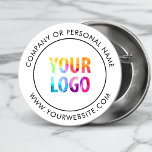 Chapa Redonda De 5 Cm Marca comercial con logotipo de empresa personaliz<br><div class="desc">Crea tu propio pin de botón de pinback de personalizado con el logotipo de tu empresa y mensaje de marca personalizado o información de contacto. Este es un botón promocional para regalar para promocionar su negocio en ferias, conferencias y otros eventos de la empresa. Puede cambiar fácilmente el color de...</div>