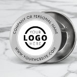 Chapa Redonda De 5 Cm Marca comercial con logotipo de empresa personaliz<br><div class="desc">Crea tu propio pin de botón de pinback de personalizado con el logotipo de tu empresa y mensaje de marca personalizado o información de contacto. Este es un botón promocional para regalar para promocionar su negocio en ferias, conferencias y otros eventos de la empresa. Puede cambiar fácilmente el color de...</div>