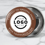 Chapa Redonda De 5 Cm Marca comercial con logotipo de empresa personaliz<br><div class="desc">Crea tu propio pin de botón de pinback de personalizado con el logotipo de tu empresa y mensaje de marca personalizado o información de contacto. Este es un botón promocional para regalar para promocionar su negocio en ferias, conferencias y otros eventos de la empresa. Puede cambiar fácilmente el color de...</div>