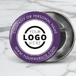 Chapa Redonda De 5 Cm Marca comercial con logotipo de empresa personaliz<br><div class="desc">Crea tu propio pin de botón de pinback de personalizado con el logotipo de tu empresa y mensaje de marca personalizado o información de contacto. Este es un botón promocional para regalar para promocionar su negocio en ferias, conferencias y otros eventos de la empresa. Puede cambiar fácilmente el color de...</div>