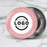 Chapa Redonda De 5 Cm Marca comercial con logotipo de empresa personaliz<br><div class="desc">Crea tu propio pin de botón de pinback de personalizado con el logotipo de tu empresa y mensaje de marca personalizado o información de contacto. Este es un botón promocional para regalar para promocionar su negocio en ferias, conferencias y otros eventos de la empresa. Puede cambiar fácilmente el color de...</div>