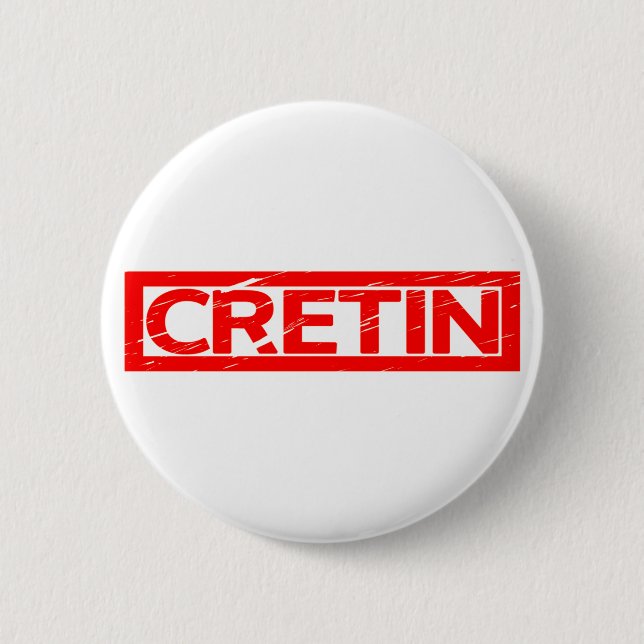 Chapa Redonda De 5 Cm Marca de cretina (Anverso)