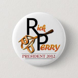 Chapa Redonda De 5 Cm Marca de Rick Perry