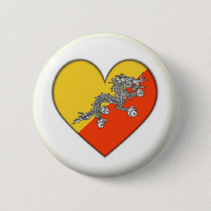 CHAPA REDONDA DE 5 CM ¡¡MARCA NUEVA!! - BADGE DE BHUTAN HEART PIN