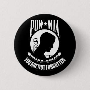 Chapa Redonda De 5 Cm Marca POW MIA