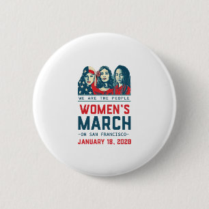 Chapa Redonda De 5 Cm Marcha de las mujeres de San Francisco 2020