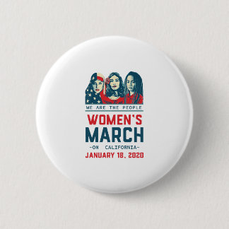 Chapa Redonda De 5 Cm marcha de mujeres de california 2020