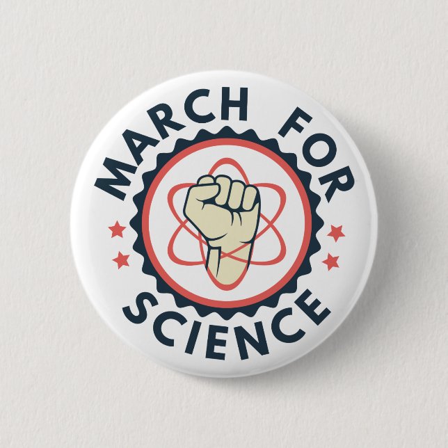Chapa Redonda De 5 Cm Marcha Por La Ciencia (Anverso)