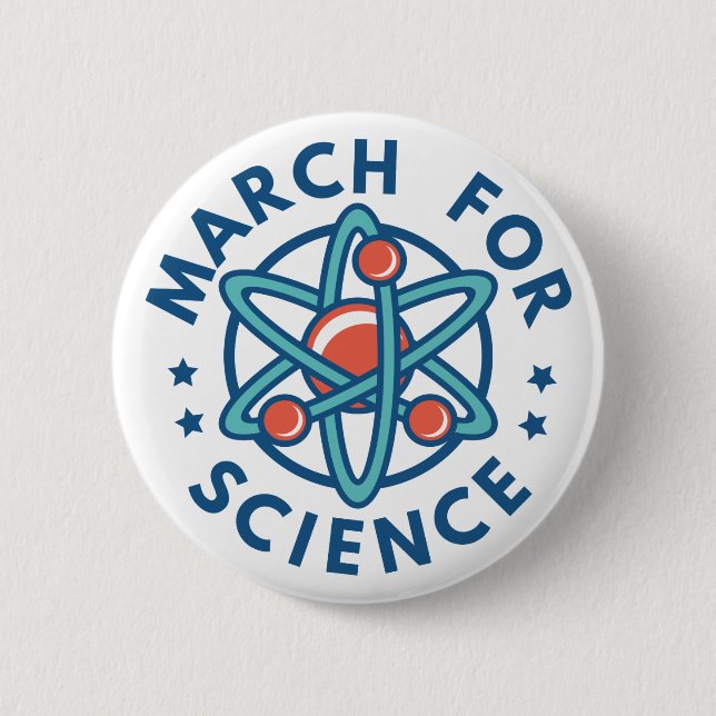 Chapa Redonda De 5 Cm Marcha Por La Ciencia (Anverso)