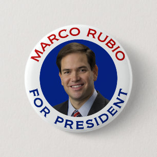 Chapa Redonda De 5 Cm Marco Rubio para el presidente