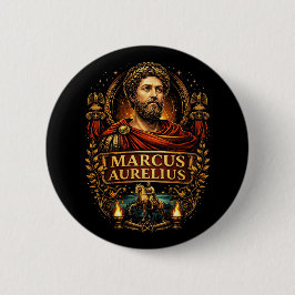 Chapa Redonda De 5 Cm Marcus Aurelius