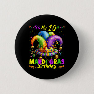 Chapa Redonda De 5 Cm Mardi Gras 10 Aniversario Gordo Martes 10 años